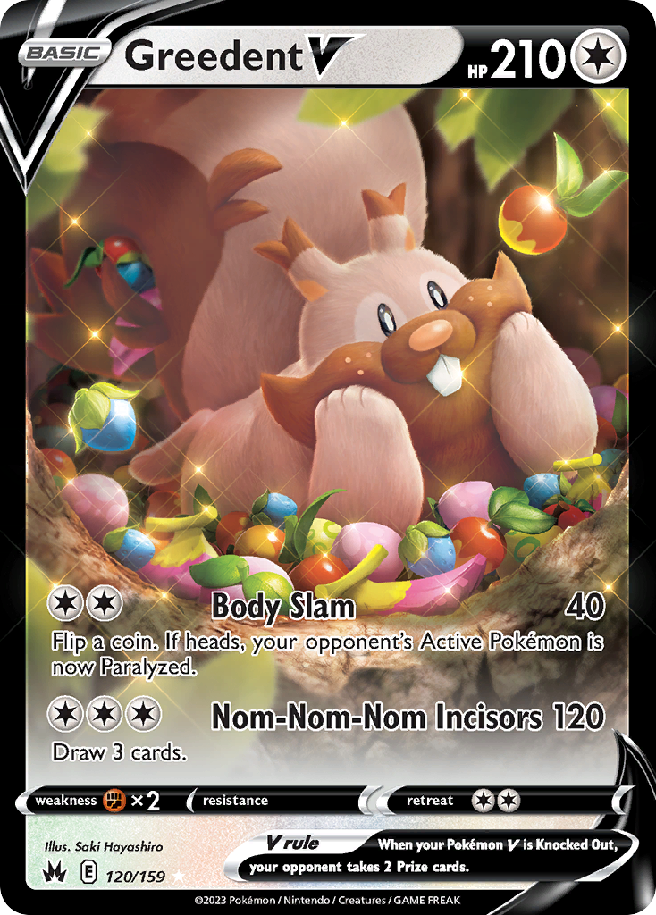 Greedent V 120 Rare Holo V