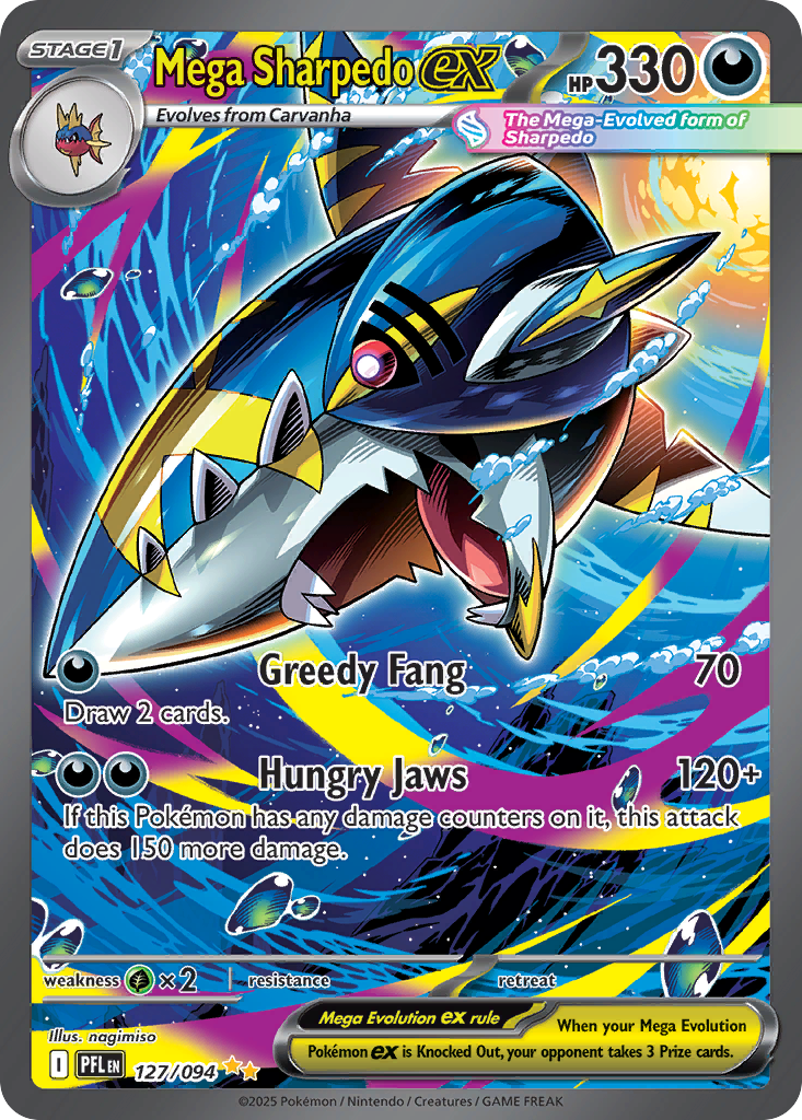 Mega Sharpedo ex 127 Special Illustration Rare