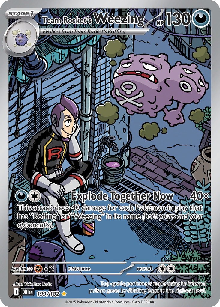 Team Rocket's Weezing 199 Illustration Rare