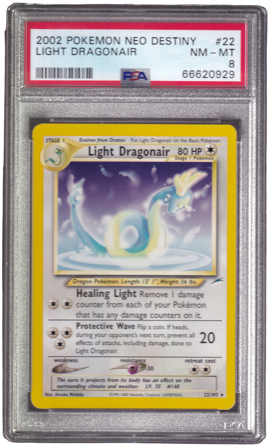 PSA 8 Light Dragonair 22 Rare