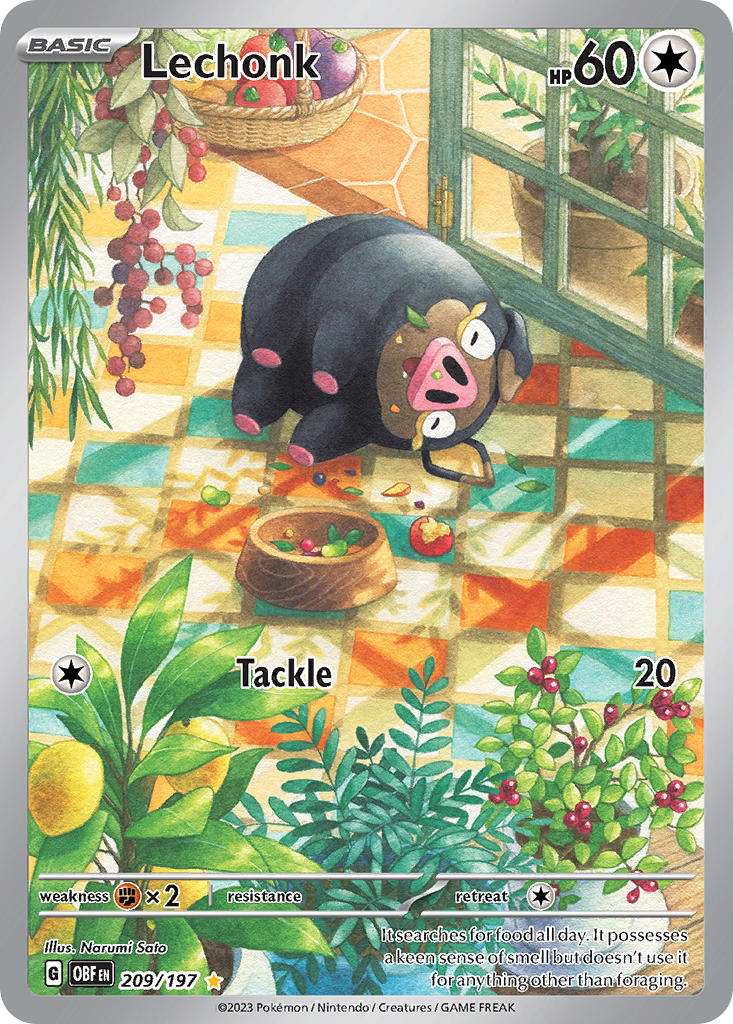 Lechonk 209 Illustration Rare