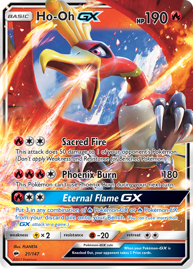 Ho-Oh-GX 21 Rare Holo GX