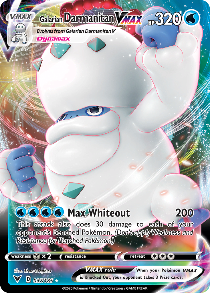 Galarian Darmanitan VMAX 37 Rare Holo VMAX
