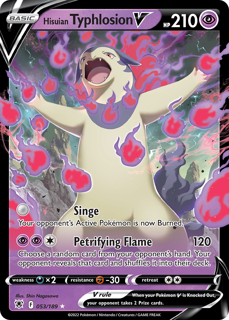 Hisuian Typhlosion V 53 Rare Holo V