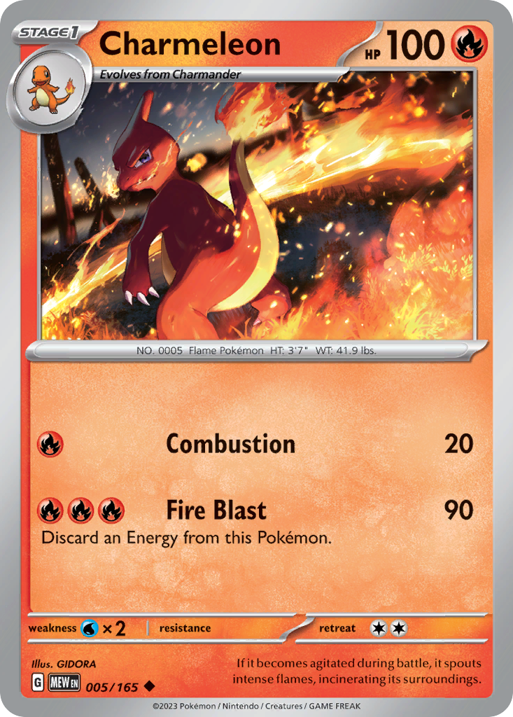 PSA 8 Charmeleon 5 Uncommon
