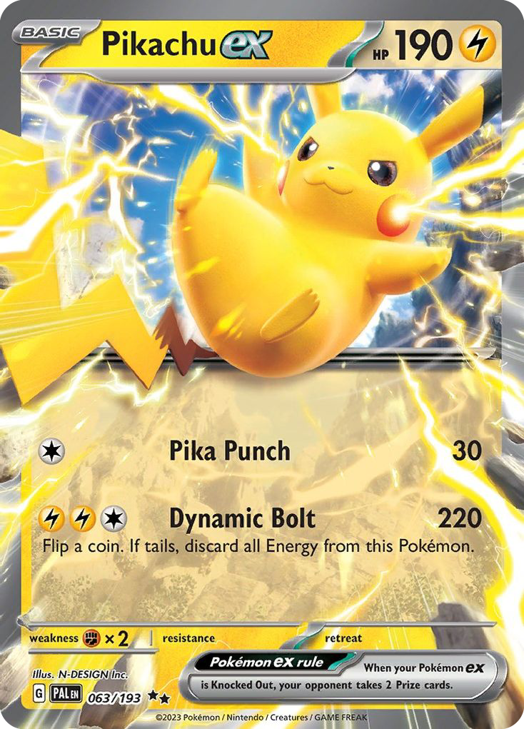 Pikachu ex 63 — Paldea Evolved