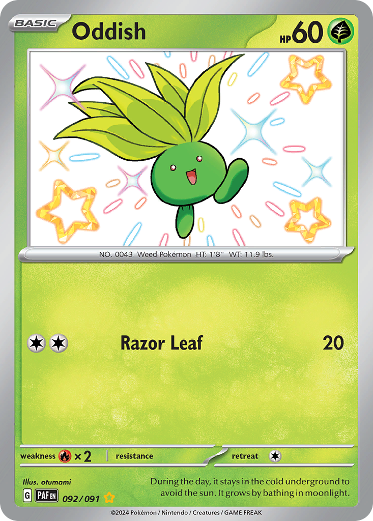 Oddish 92 Shiny Rare