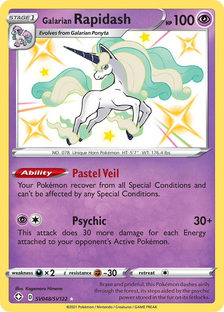 Galarian Rapidash SV048 Rare Shiny