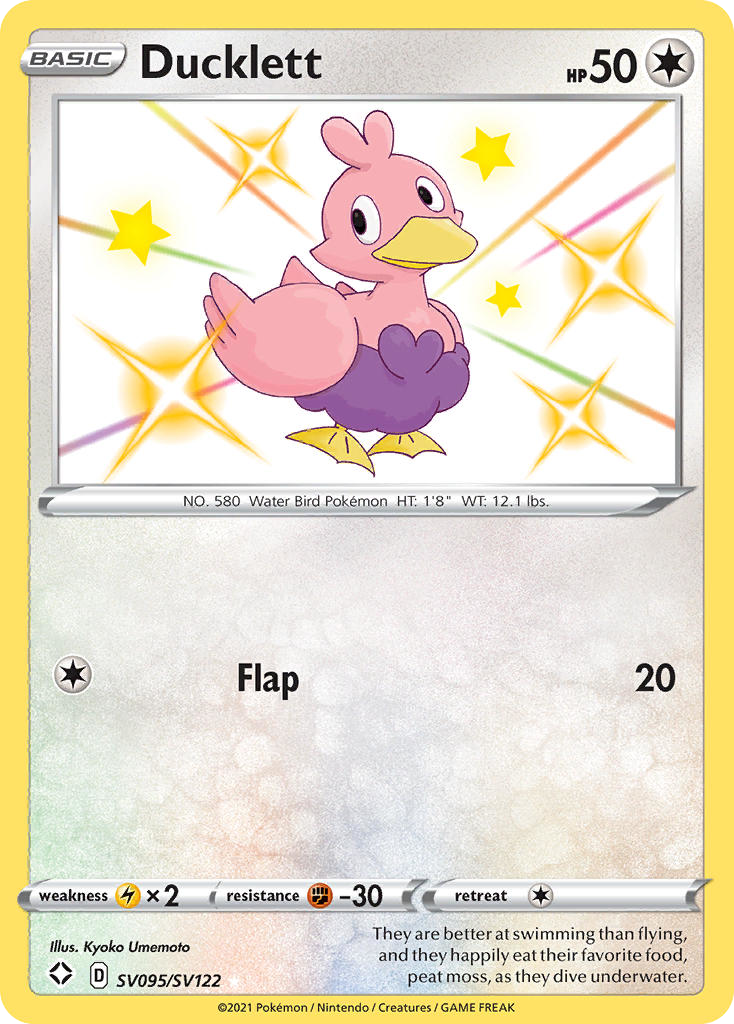 Ducklett SV095 Rare Shiny