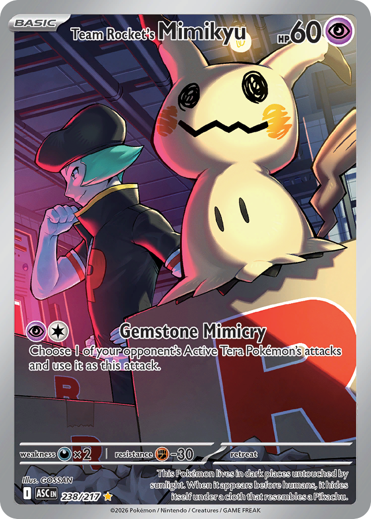 Team Rocket's Mimikyu 238 Illustration Rare