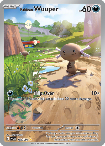 Paldean Wooper 102 Illustration Rare