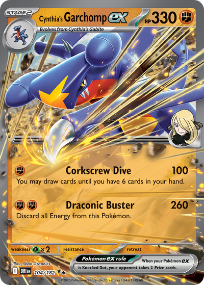 Cynthia's Garchomp ex 104 Double Rare