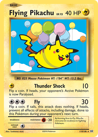 Flying Pikachu 110 Rare Secret