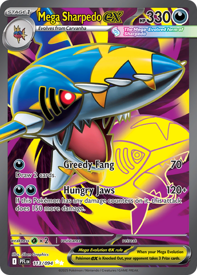 Mega Sharpedo ex 113 Ultra Rare