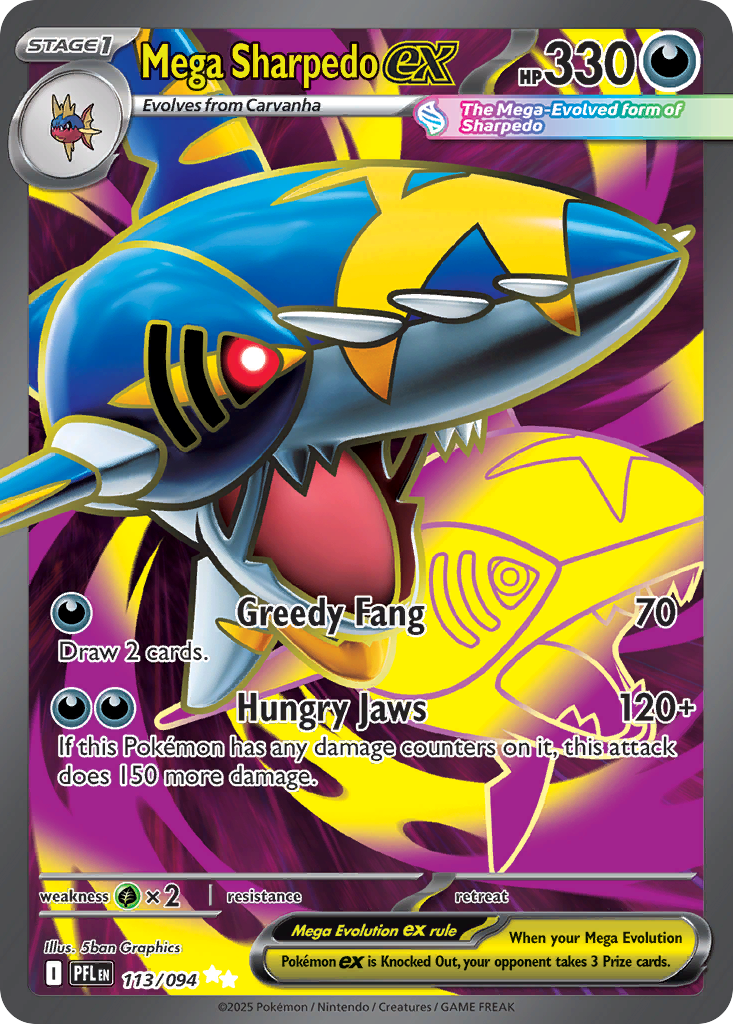 Mega Sharpedo ex 113 Ultra Rare