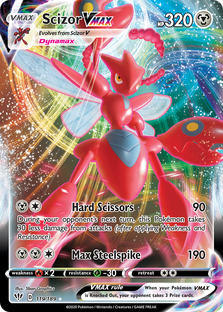 Scizor VMAX 119 — Darkness Ablaze