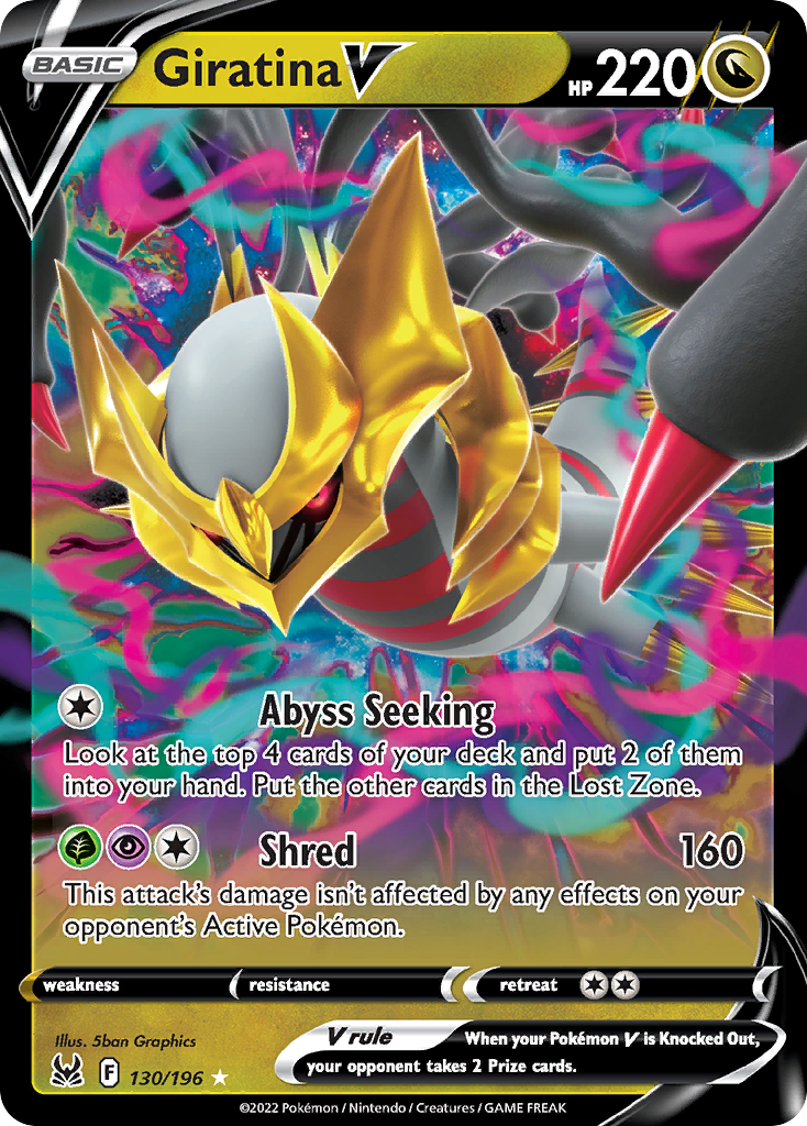 Giratina V 130 Rare Holo V