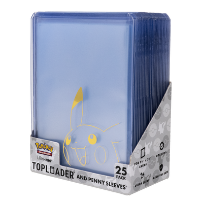 Ultra Pro Pokémon Pikachu Toploader and Penny Sleeves Combo Pack (25)