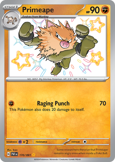 Primeape 170 Shiny Rare