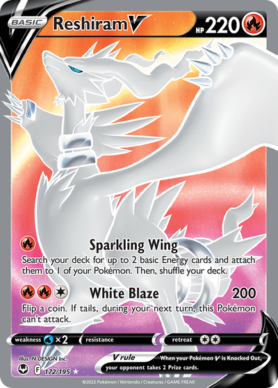 Reshiram V 172 Rare Ultra