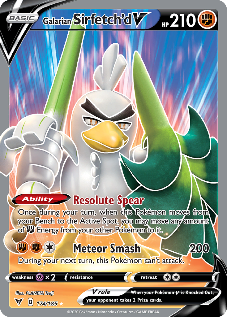 Galarian Sirfetch'd V 174 Rare Ultra