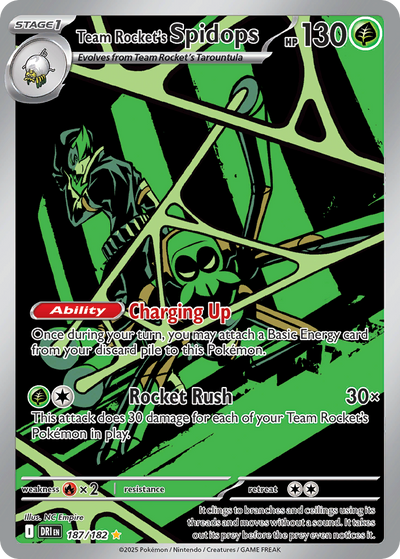 Team Rocket's Spidops 187 Illustration Rare