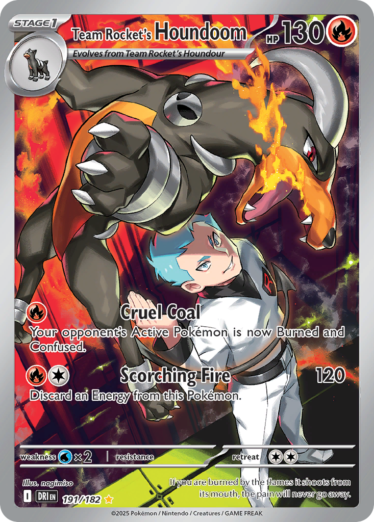 Team Rocket's Houndoom 191 Illustration Rare