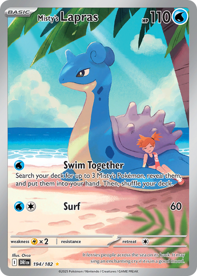 Misty's Lapras 194 Illustration Rare