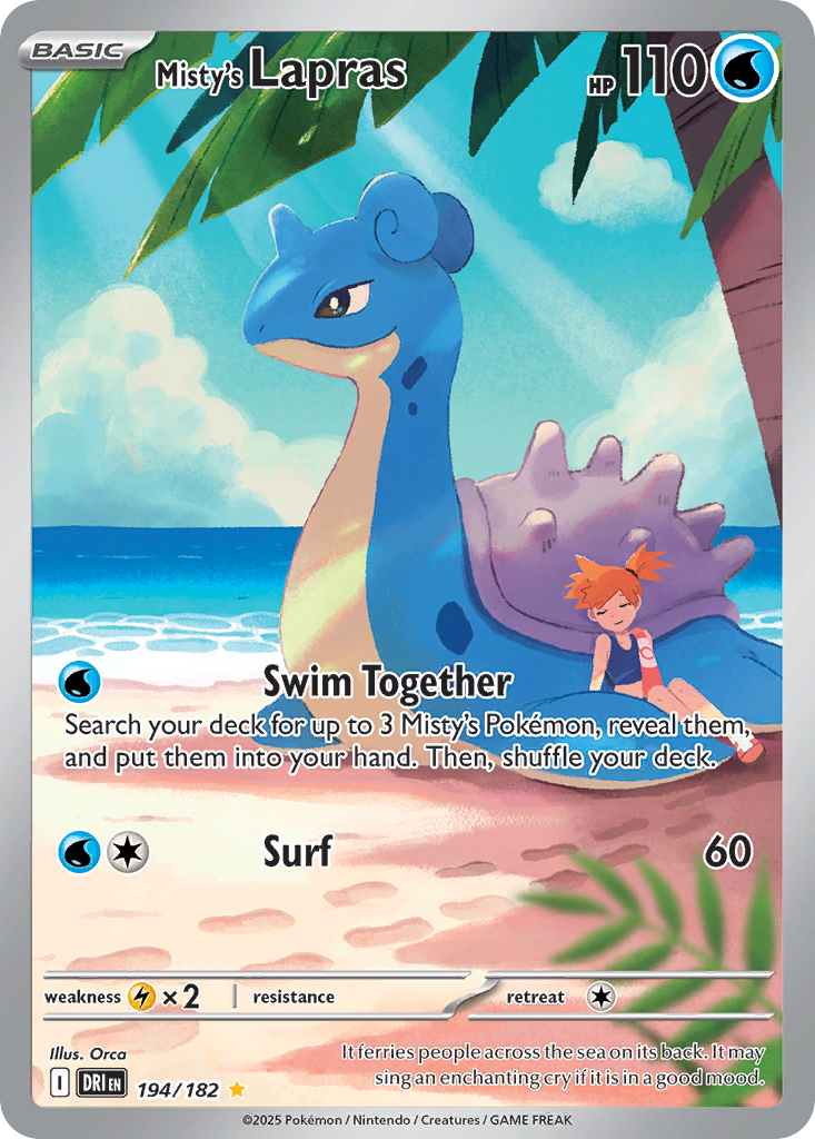 Misty's Lapras 194 Illustration Rare