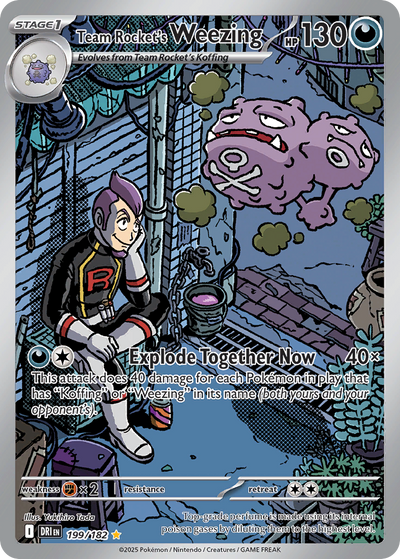 Team Rocket's Weezing 199 Illustration Rare
