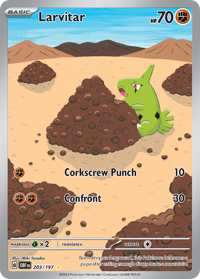 Larvitar 203 Illustration Rare