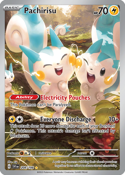 Pachirisu 208 Illustration Rare