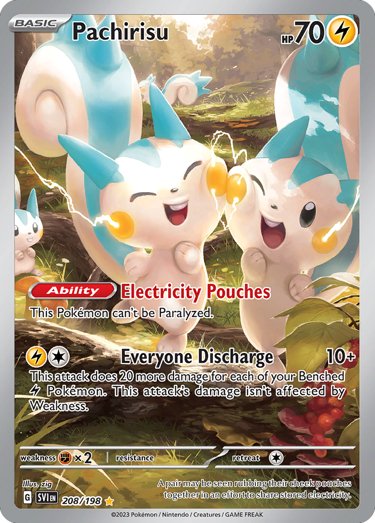 Pachirisu 208 Illustration Rare