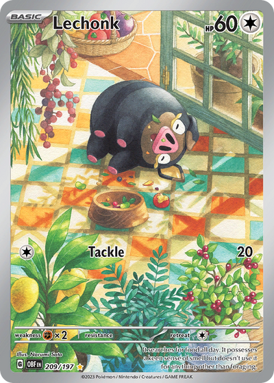 Lechonk 209 Illustration Rare