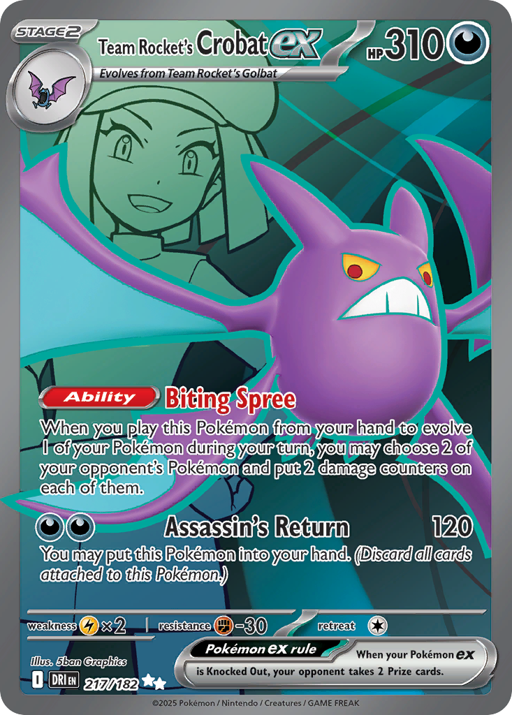 Team Rocket's Crobat ex 217 Ultra Rare