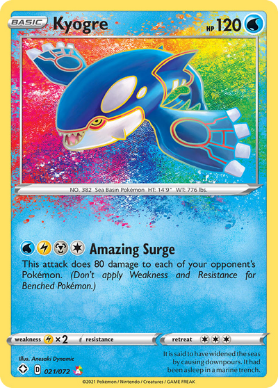 Kyogre 21 Amazing Rare