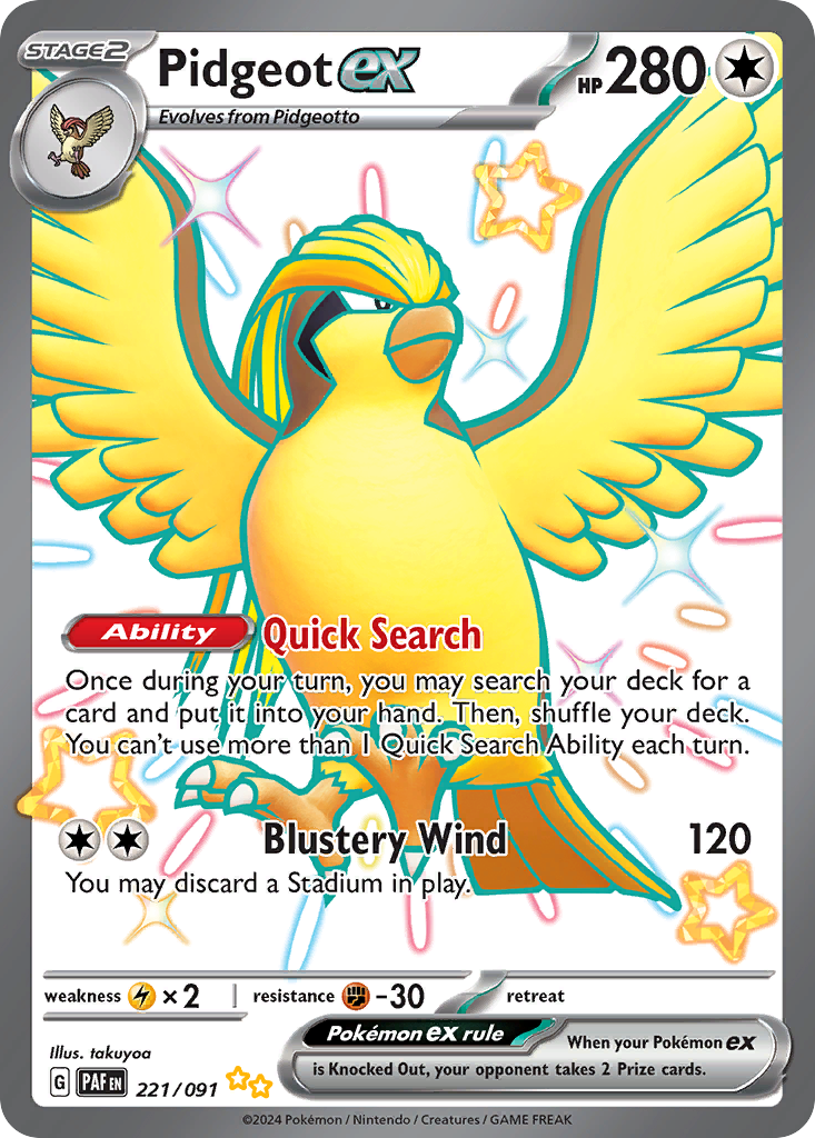Pidgeot ex 221 Shiny Ultra Rare