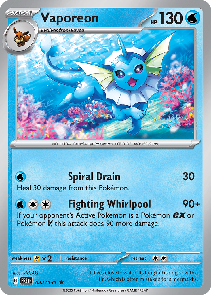 Vaporeon 22 Rare