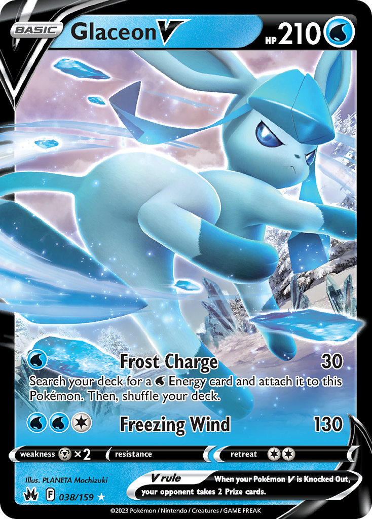 Glaceon V 38 Rare Holo V