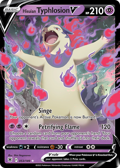 Hisuian Typhlosion V 53 Rare Holo V