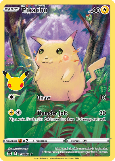 Pikachu 5 Rare Holo
