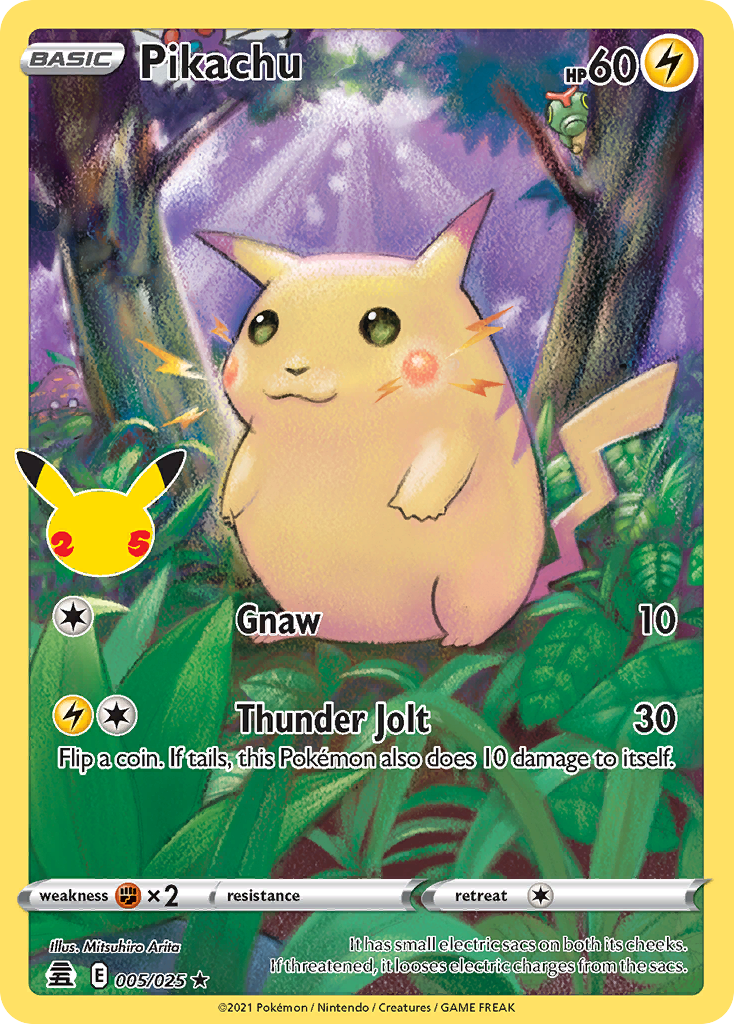 Pikachu 5 Rare Holo