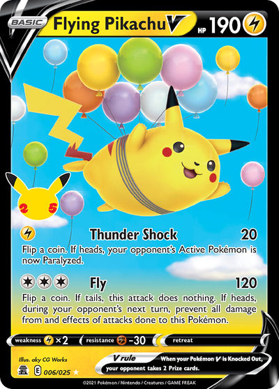 Flying Pikachu V 6 Rare Holo V