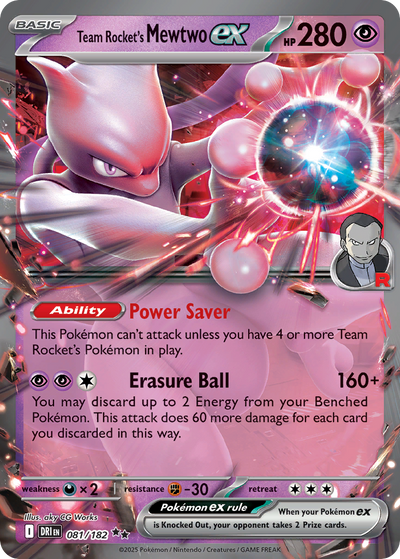 Team Rocket's Mewtwo ex 81 Double Rare