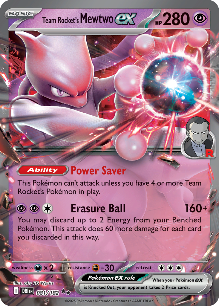Team Rocket's Mewtwo ex 81 Double Rare