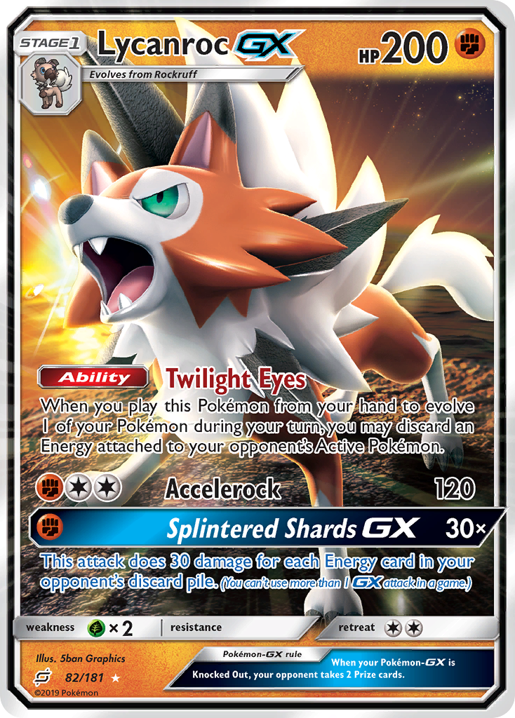 Lycanroc-GX 82 Rare Holo GX