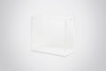 Angled view of acrylic case