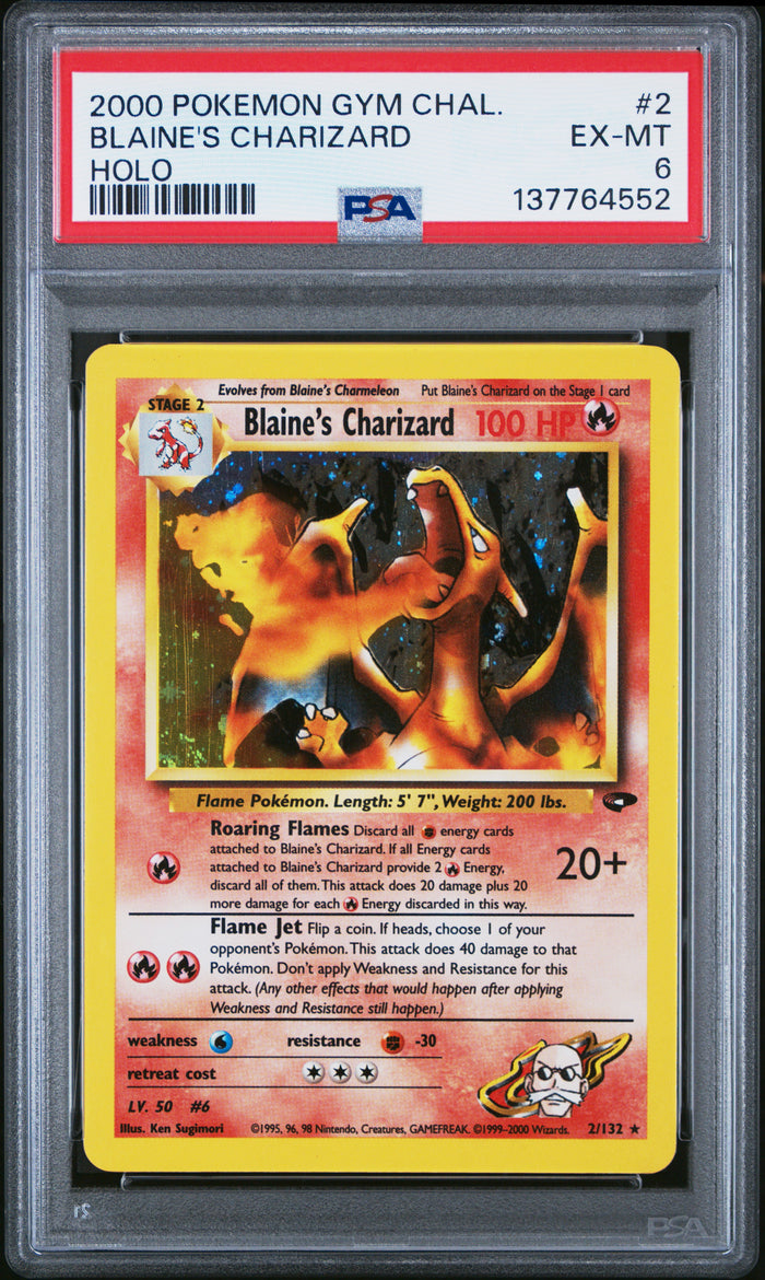 PSA 6 Blaine's Charizard 2 Holo