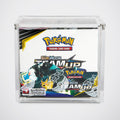 Case with booster box displayed