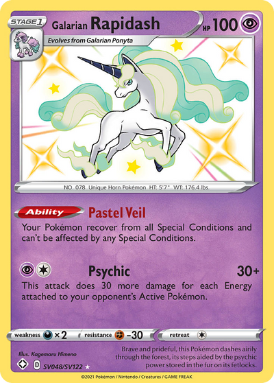 Galarian Rapidash SV048 Rare Shiny